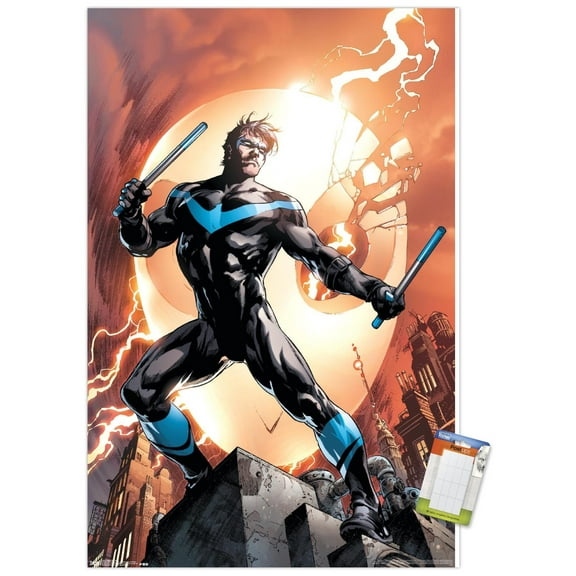 DC Comics - Nightwing - Fire Wall Poster, 22.375" x 34"