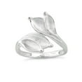 thumbnail image 3 of 925 Sterling Silver Oxidized Platinum Plated Four Leaves Women Valentines Day Gifts Ring, 3 of 4