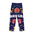 thumbnail image 5 of Sigee Happy Mardi Gras Print Men's Pajama Pants - Soft Lounge Sleep Bottoms with Elastic Waistband and Pockets-Small, 5 of 9