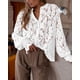 thumbnail image 3 of Camisa de Encaje para Mujer PRETTYGARDEN Manga Larga con Botones XL, 3 of 9