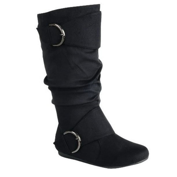 slouch mid heel boots