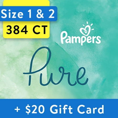 [Save $20] Size 1 & Size 2 Pampers Pure Protection Diapers, 384 Total