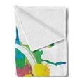 thumbnail image 2 of Groovy Soft Flannel Fleece Throw Blanket, Famous Widely Used Peace Logo with Colorful Splash Grunge Style Pacifism Themed, Cozy Plush for Indoor and Outdoor Use, 50" x 70", Multicolor, by Ambesonne, 2 of 5