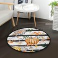 thumbnail image 5 of Pumpkin Round Floor Mat Non-Slip Wsahable Round Area Rug for Bathroom Entryway Living Room Bedroom Home Decor - -, 5 of 5
