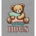 thumbnail image 2 of Teddy Hugs Youth Heather Gray Long Sleeve Hoodie-Medium, 2 of 6