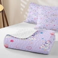 thumbnail image 4 of Erosebridal Cartoon Unicorn Girls Twin Quilt Set,Dreamy Princess Style Rainbow Twin Coverlet Set For Kids,2-Piece, 4 of 7