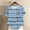 A_ Blue, variant on Olyvenn Women Cotton Linen Short Sleeve Shirts Summer Boho Stripe Print Blouses Casual Button Loose Tunic Tops Blue S