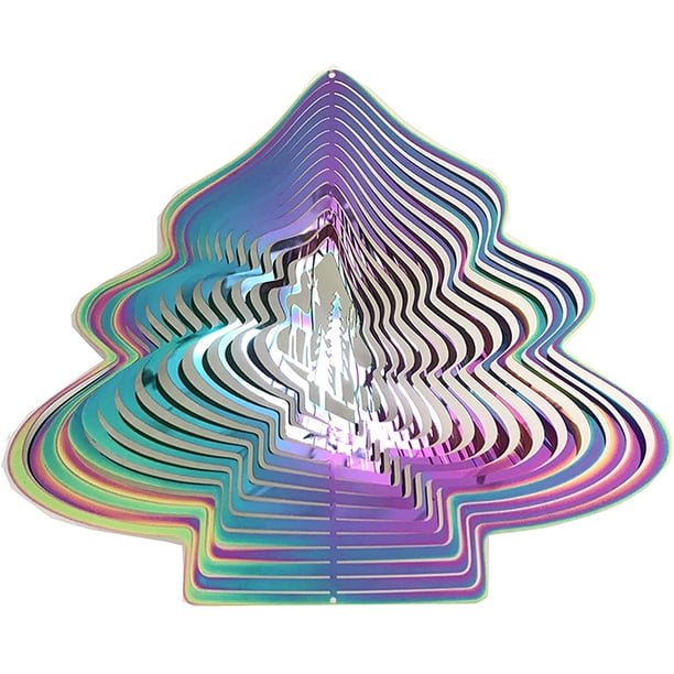 Viento De Copo De Nieve Para Árbol De Navidad, Carillón De Viento Colgante De Estilo Navideño De Metal Giratorio Para Decoración De Navidad Al Aire Libre Kearding HA041295-02