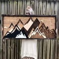 thumbnail image 4 of El Arte de la Pared de la Montaña de Madera Traerá una Decoración Artística A Dos Aguas, Decoración de la Escena de la Luna del Atardecer A, 4 of 6
