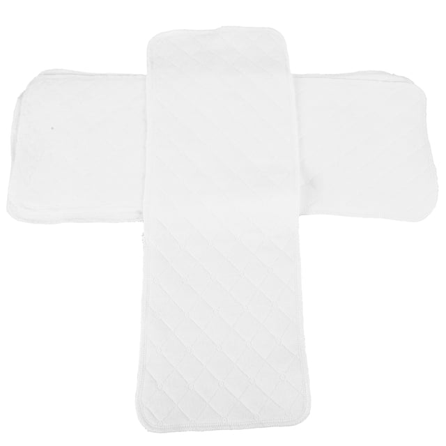 Pañales de algodón blanco para bebé - 5 toallitas para bebé - Toalla facial absorbente suave de 3 capas - Toallitas de algodón para recién nacidos con piel delicada