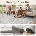 thumbnail image 4 of SIXHOME 5'x7' Area Rug Washable Retro Living Room Bedroom Carpet Soft Floral Distressed Indoor Rug Light Brown, 4 of 7
