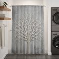 thumbnail image 2 of Winter Tree Shower Curtain - Water Repellent Fabric Shower Curtains Washable, Minimalist Grey White Tree Vintage Decorative Polyester Cloth Bathroom Curtains Modern Bath Decor 72"x84", 2 of 8