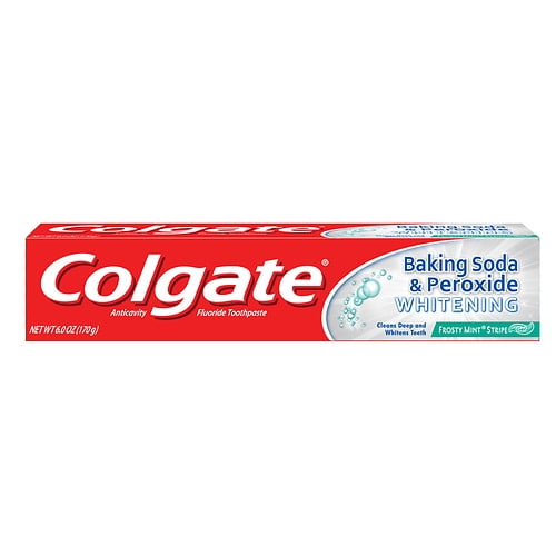 Colgate Baking Soda and Peroxide Whitening Gel Toothpaste, Frosty Mint