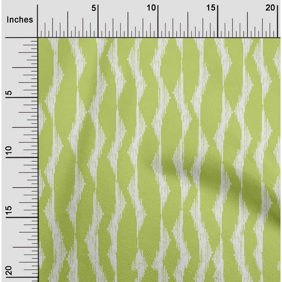 oneOone Silk Tabby Fabric Abstract Stripe Ikat Print Fabric By Yard 42 Inch Wide