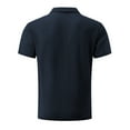 thumbnail image 3 of CYiJun George Polo Shirts for Men Short Sleeve Soft Classic Button Basic Solid Color Designed Collared Polo Shirt, 3 of 5