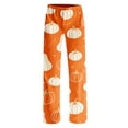 thumbnail image 4 of QWKLEAJ Halloween Pajama Pants Women Loose Fit Elastic Waist Lounge Pants Holiday Party Sleepwear Casual Home Trousers Novelty Print Long Bottoms Comfy Loungewear Festive Nightwear, 4 of 9