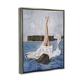 thumbnail image 4 of Stupell Industries Woman Reading Book Literature & Flim Painting Gray Floater Framed Canvas Art Print Wall Art, 25 x 31, 4 of 10