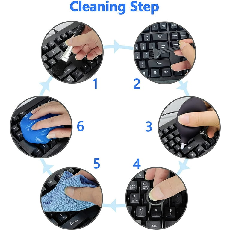 2PCS Dust Cleaning Mud,Keyboard Cleaner Universal Sticky Slime for Cleaning  Goop Magic Dust Cleaner Gel for Laptops,Car Vents,Printers Calculators