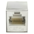 thumbnail image 2 of Shielded Cat5e Inline Coupler, Silver, STP, RJ45 Female, 2 of 3