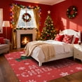 thumbnail image 4 of Christmas Area Rug with Snow Reindeer Runner Rugs Stain Resistant Soft Low Pile Machine-washable Rug for Home Decor Indoor Non Slip Carpet for Living Room、Entrance Door、Bedroom、Dormitory, 4 of 8
