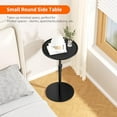 thumbnail image 5 of Metal End Table, Height Adjustable Side Tables Living Room, Small Side Table for Small Spaces Round Drink Table TV Tray Table for Living Room, Bedroom, Balcony, Office, Indoor & Outdoor, 5 of 9