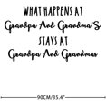 Vinyl Wall Quote Stickers What Happens At Grandpa And Grandma'S Stays