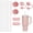Clear Straw*6 + Pink Cover*2 + Pink Plug*4, variant on Replacement Straw Compatible with Stanley 40 oz 30 oz Cup Tumbler, 6 Pack Reusable Straw with Cleaning Brush, Plastic, Stainless Steel