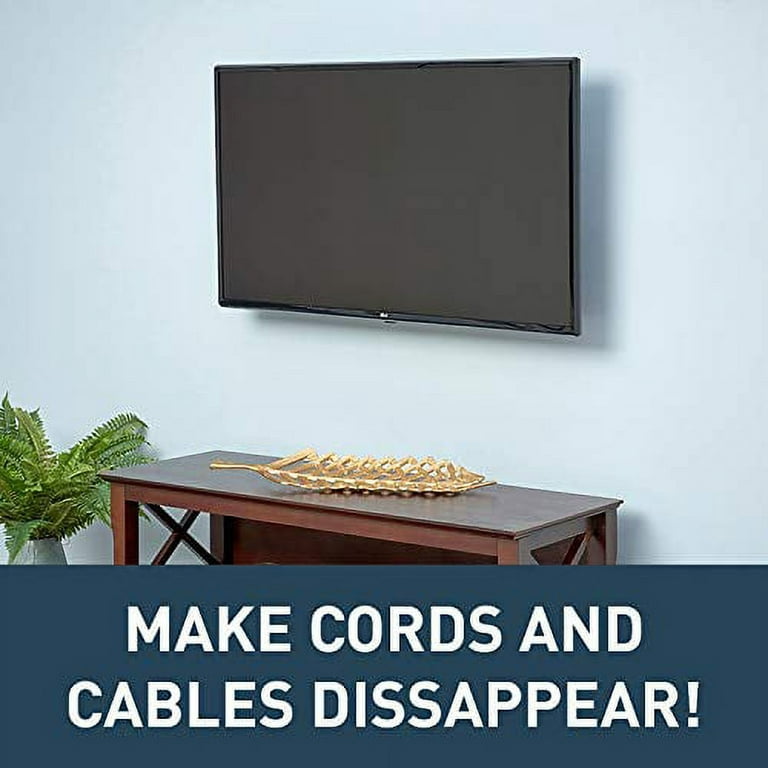 Wiremold Cord Management Kit, In Wall Flat Screen TV Wire and Cable Hider  Organizer, Recessed In Wall System, White, CMK70 