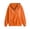 Orange, variant on Women's Fleece Lined Hoodie with Snap Buttons, Drawstring V-Neck Pullover, Raglan Long Sleeve Casual Fall Winter Top, S-2XL