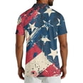 thumbnail image 2 of Men's USA 250th Anniversary American Flag Stars Polo Shirt Patriotic Casual Short Sleeve America 250 Merchandise, 2 of 6