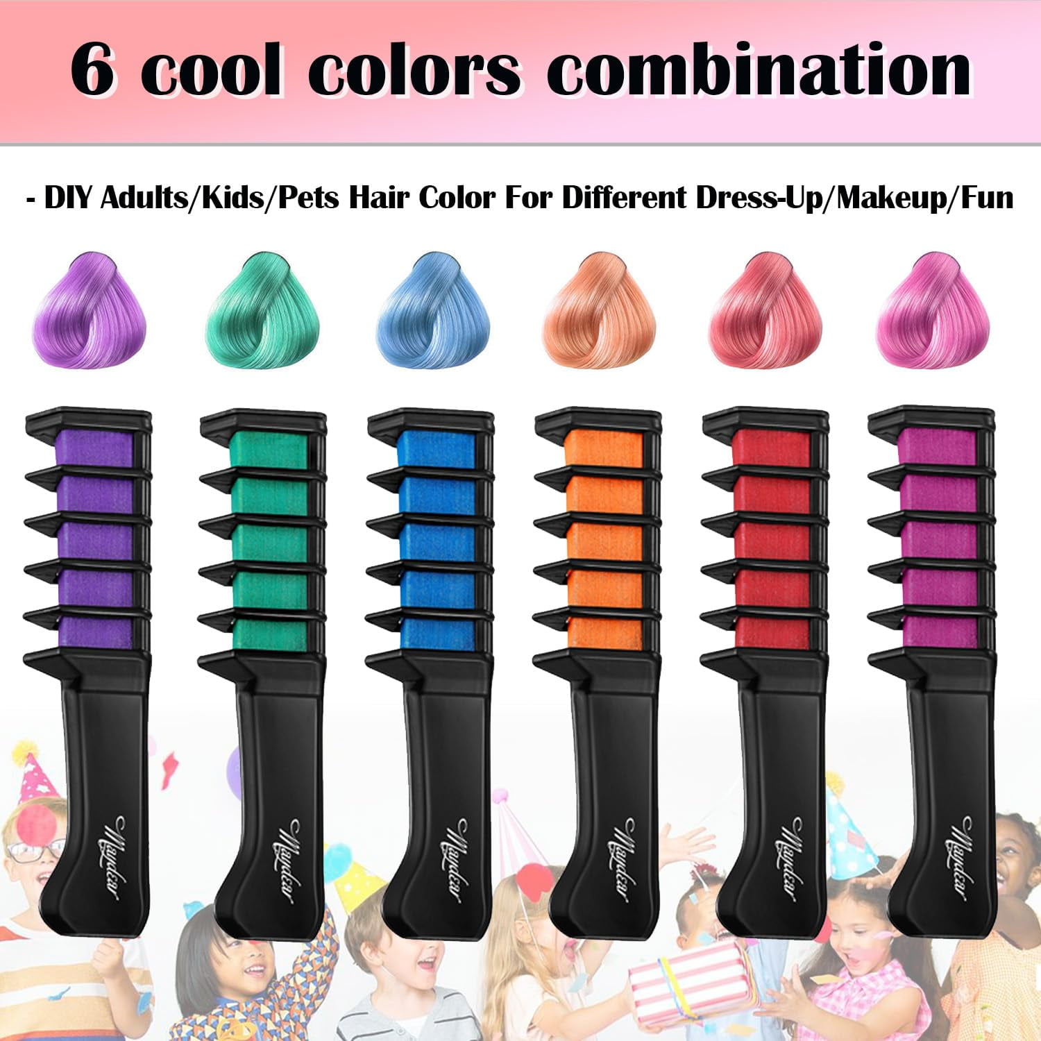 Maydear 10 Colors Hair Chalk for Girls Washable Hair Chalk Comb Set,  Temporary Hair Dye for Kids Christmas Stocking Stuffers, Teen Girl Gifts  Trendy
