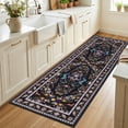 thumbnail image 5 of Ileading 2x6 Runner Rug for Hallway, Washable Kitchen Runner Rug with Non Slip Backing, Low Pile Soft Boho Floral Runner for Kitchen, Hallway, Entryway, Laundry, Bedroom, 5 of 8