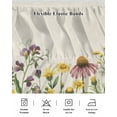 thumbnail image 6 of Spring Wildflowers Bed Skirt Queen Size 16 Inch Drop, Summer Country Plants Leaf Flowers Linen Adjustable Elastic Dust Ruffles Bedskirt for Queen Bed Wrap Around Pleated Mattress Frame Cover, 6 of 9
