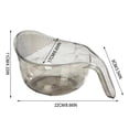 thumbnail image 2 of Multifunctional Rice Strainer with Handle, Fine Mesh Plastic Colander for Washing Fruits Vegetables Draining Pasta, Space-Saving Kitchen Basket, 2 of 6