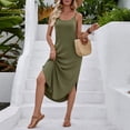 thumbnail image 5 of CHUMUD Summer Maxi Dress for Women Sleeveless Spaghetti Strap Cami Slit Long Dresses Casual, 5 of 9