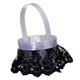 thumbnail image 1 of Delicada canasta de flores para niña de las flores, símbolo de amor, contenedor de dulces de frutas, encaje Negro, 1 of 5