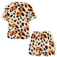 thumbnail image 3 of Leopard Print Pattern Pajama Set for Women 2 Piece Sleepwear Loungewear Short Sleeve, 3 of 7