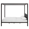 thumbnail image 4 of Modern Contemporary Urban Design Bedroom Queen Size Platform Bed Frame, Metal Steel, Brown, 4 of 5
