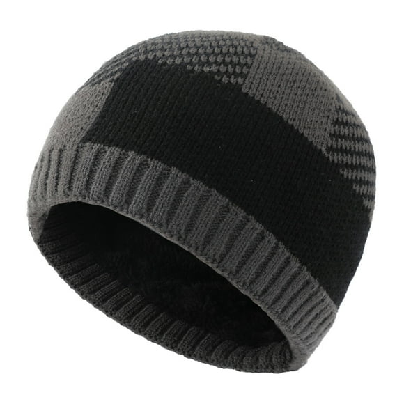 Mens Beanie Hats for Winter Men Women Fleecing Lined Beanie Warm Winter Caps Unisex Fashion Knit Cuffed Cap Fleece Lined Beanie for Men