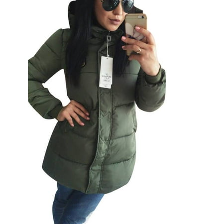 Purple Winter Coat - Women's Winter Warm Hoodied Coats Long Parka Puffer Jacket Outwear