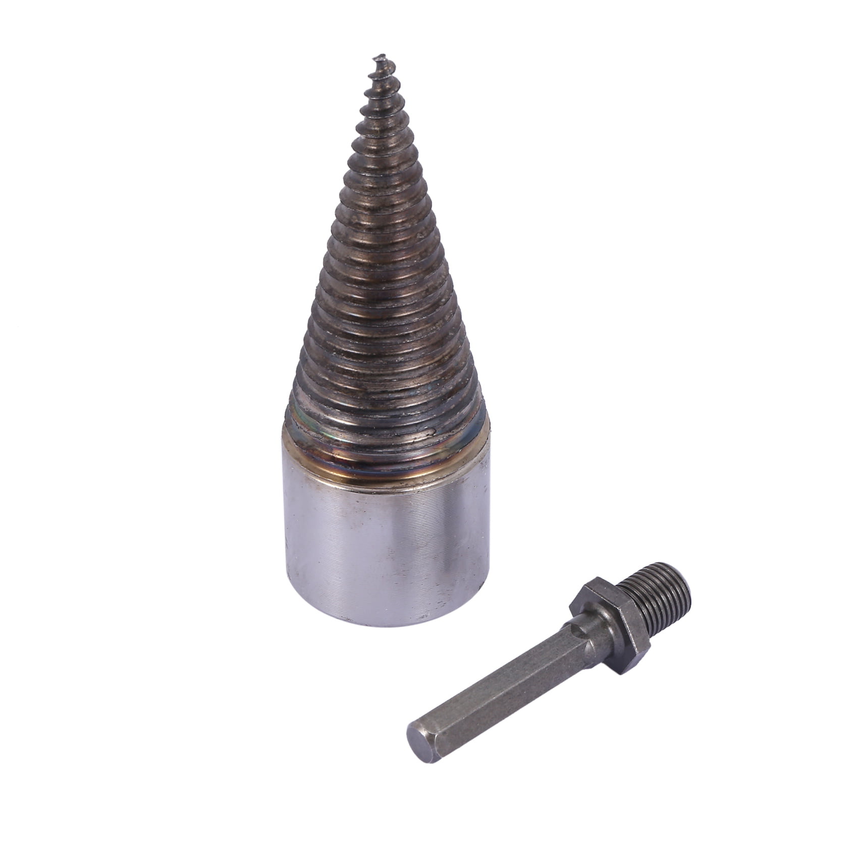 Details about   3 Handle Screw Thread Splitting Cone Twist 42mm Firewood Drill Bit Splitter HQ 
