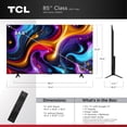 thumbnail image 4 of TCL 85" Q Series QLED 4K UHD HDR Smart Google TV (NEW 2025) - Dolby Vision, Dolby Atmos, Motion Rate 240, HDR 10+, Auto Game Mode - 85Q51K, 4 of 24