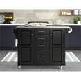 thumbnail image 4 of Hawthorne Collections Wood Kitchen Island Cart with Stainless Steel Top in Black, 4 of 4