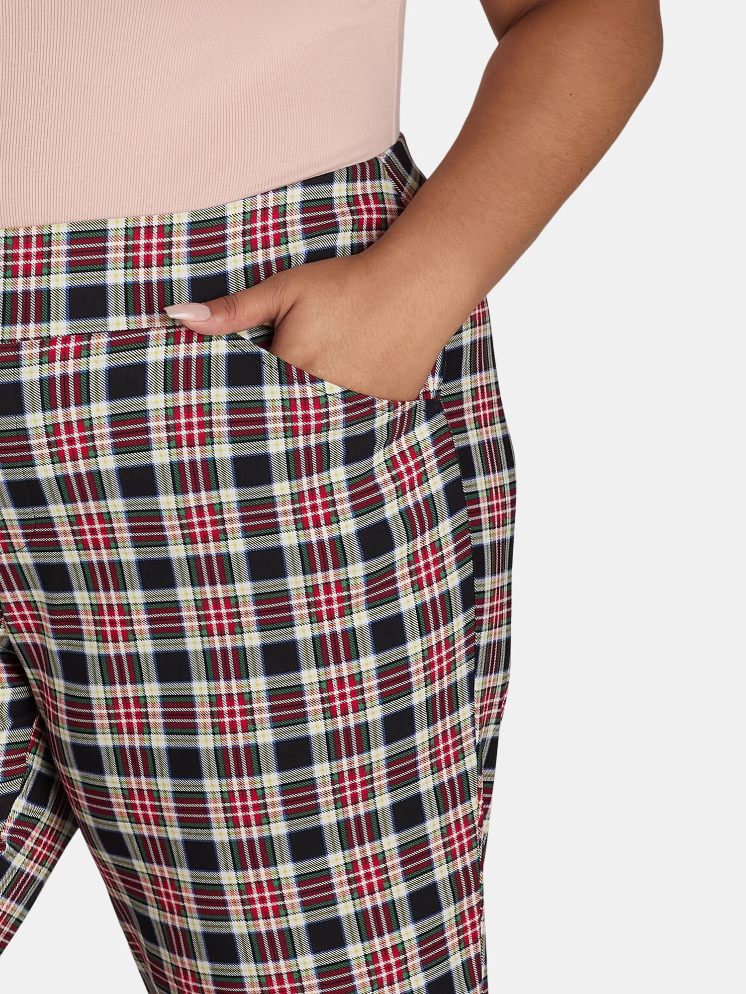Just My Size by Hanes Women's Plus Millennium Slim Pants, Regular and Petite, Sizes 1X-4X