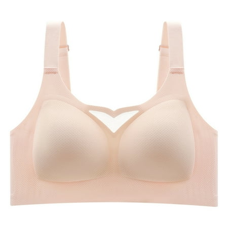 Ndbuld Bras for Women Women Fashion Sports Lace Bra Wire Underwear Bra Everyday Underwear On Claerance M-5XL XL Beige