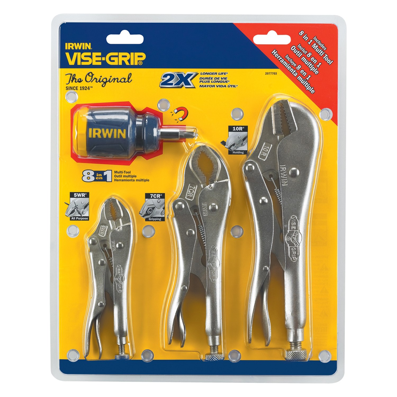 IRWIN 2077703 ViseGrip The Original 3 Pieces Locking Pliers Mixed