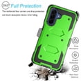 thumbnail image 5 of Takfox Case For Samsung Galaxy A17 5G ,Shockproof Heavy Duty Rugged Locking Swivel Holster Belt Clip Kickstand Full Body Hard Shell Phone Cover Case,Green, 5 of 7