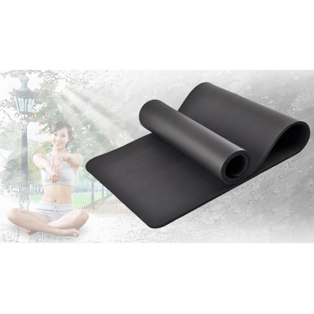 Nbr Yoga Mat 10mm Thick Gymnastic Workout Non-slip Exercise Pilates 180x61cm