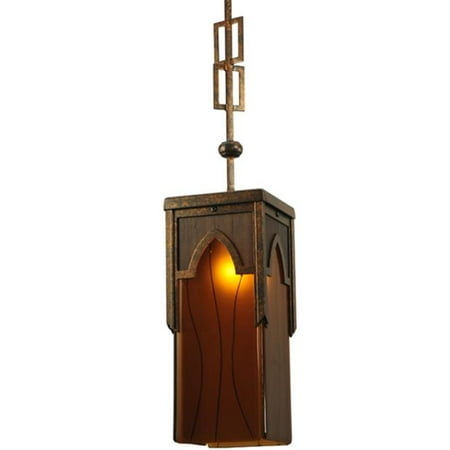 

MEYDA 128045 6.5 in.Sq Cordoba Fused Glass Mini Pendant