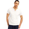 thumbnail image 1 of Kenneth Cole - Camiseta henley con ojales para hombre, color beige, XXL, 1 of 1